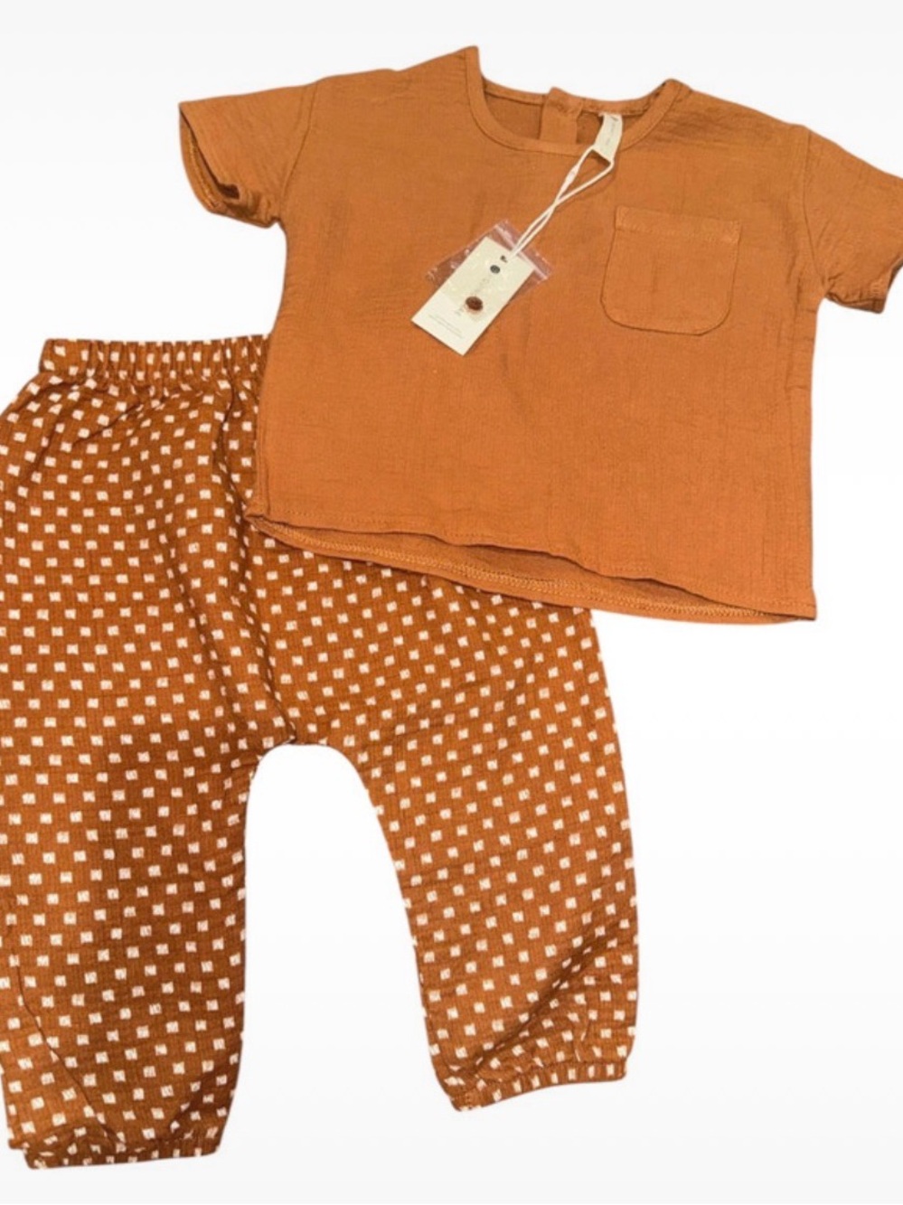 NWT Quincy Mae 6/12m organic 2 piece set